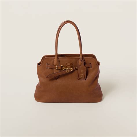 adventure nappa leather bag miu miu